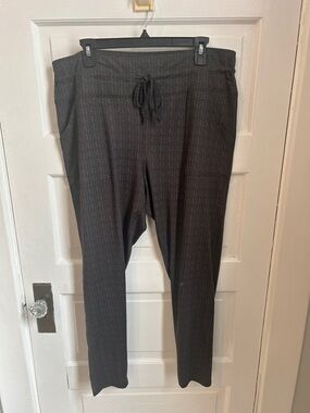 Maurices Charcoal Pinstripe Drawstring Dress Pants